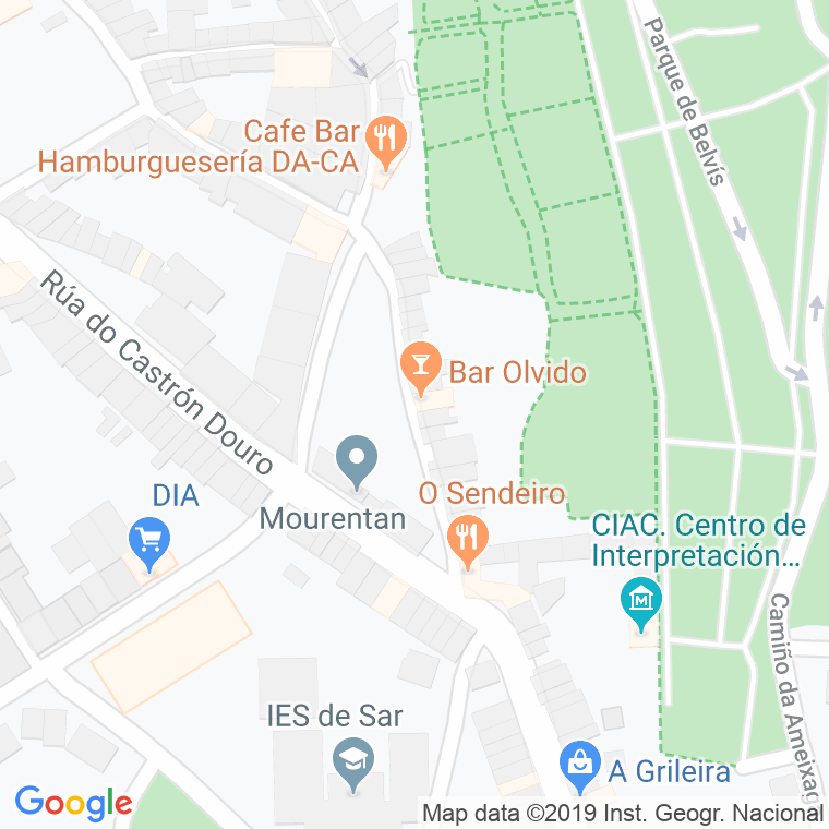 Código postal de Olvido en Santiago de Compostela