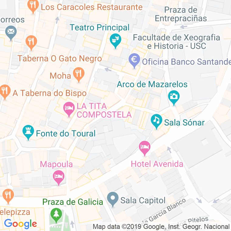 Código Postal calle Orfas, Das en Santiago de Compostela