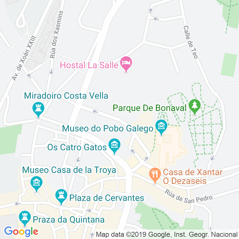 Código postal de Ramon del Valle Inclan, de en Santiago de Compostela