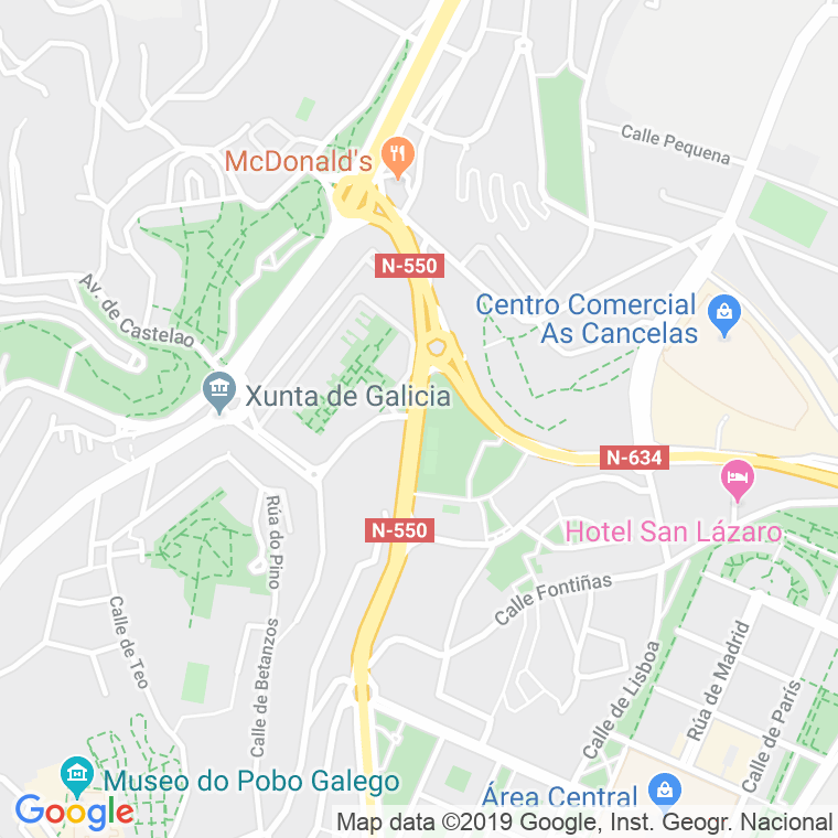 Código postal de Rodriguez de Viguri en Santiago de Compostela