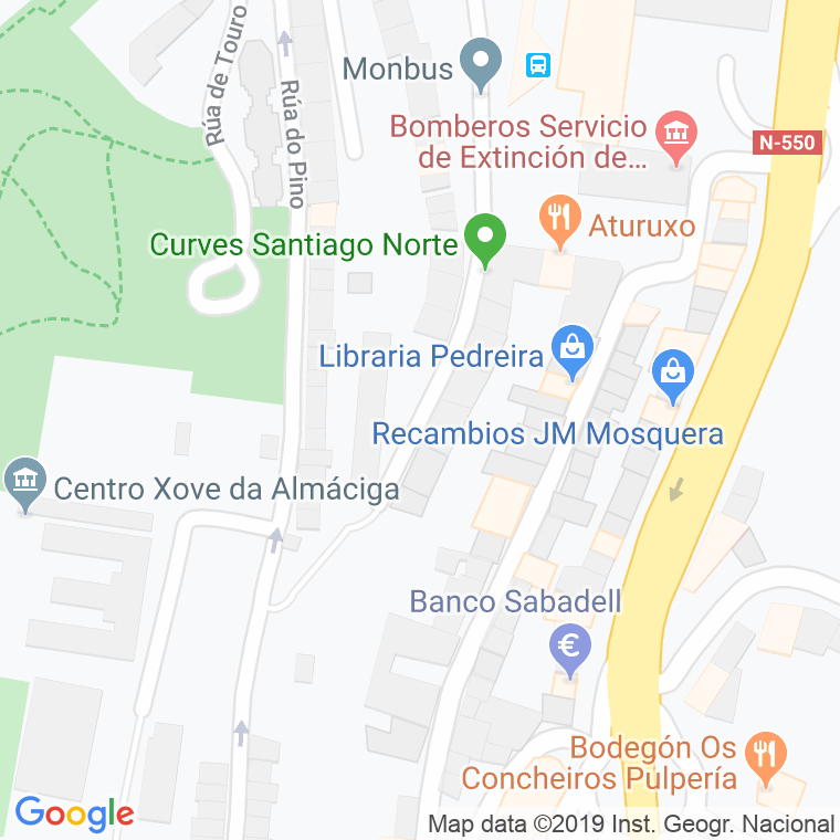 Código postal de Tomiño en Santiago de Compostela