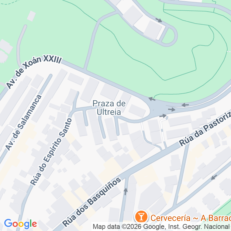 Código postal de Praza Ultreia (de) en Santiago de Compostela