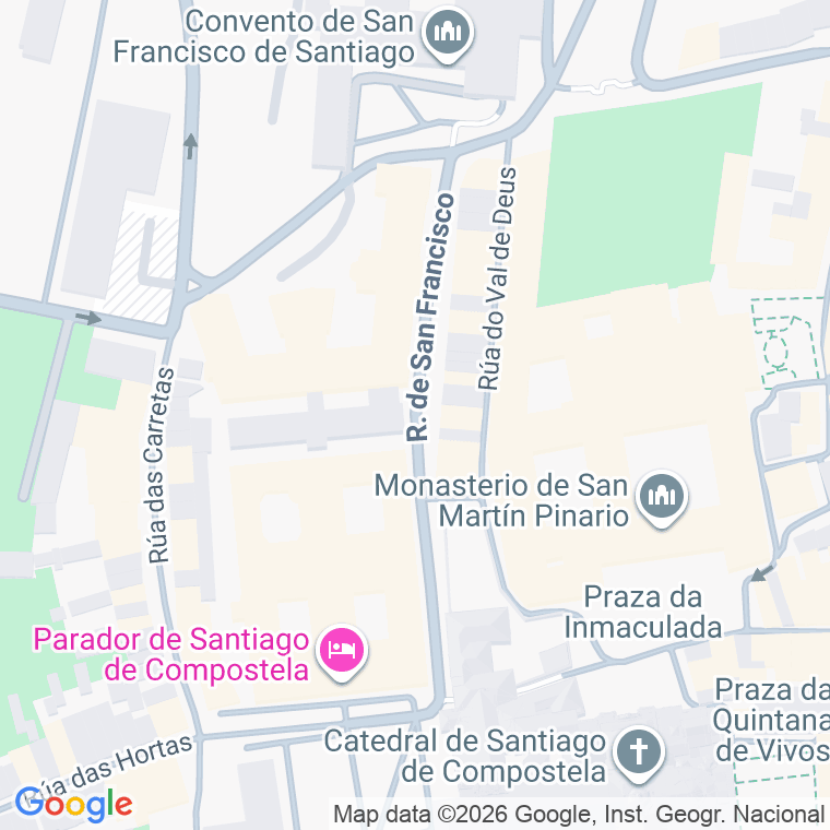 Código postal de Rua San Francisco (de) en Santiago de Compostela