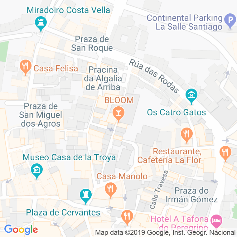 Código Postal calle Algalia De Abaixo en Santiago de Compostela