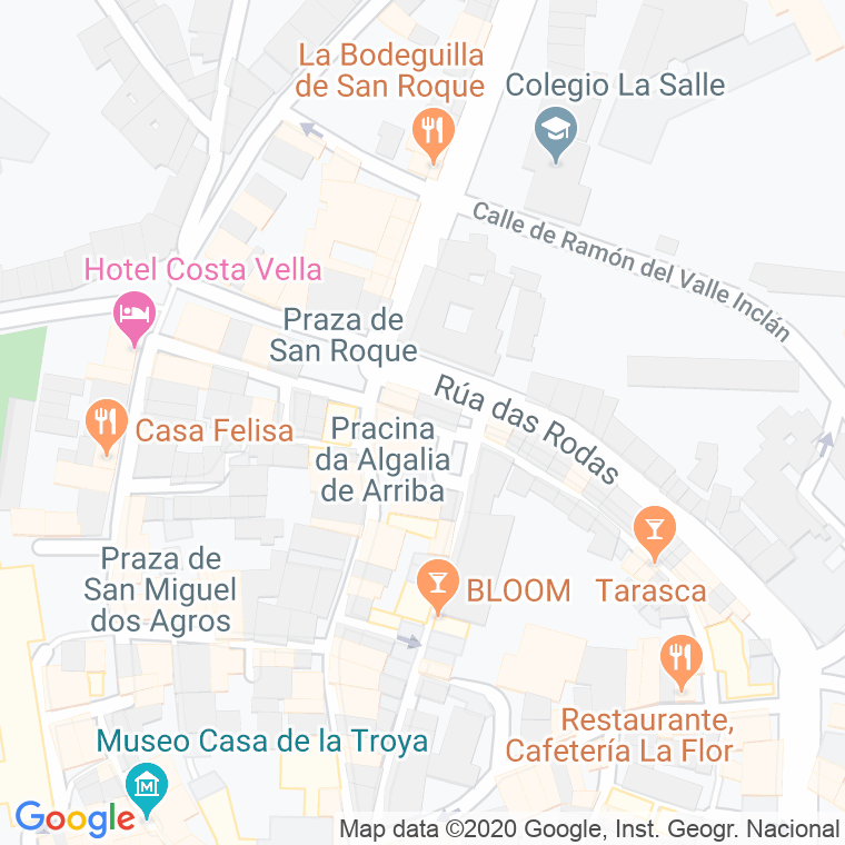 Código Postal calle Algalia De Abaixo, praza en Santiago de Compostela