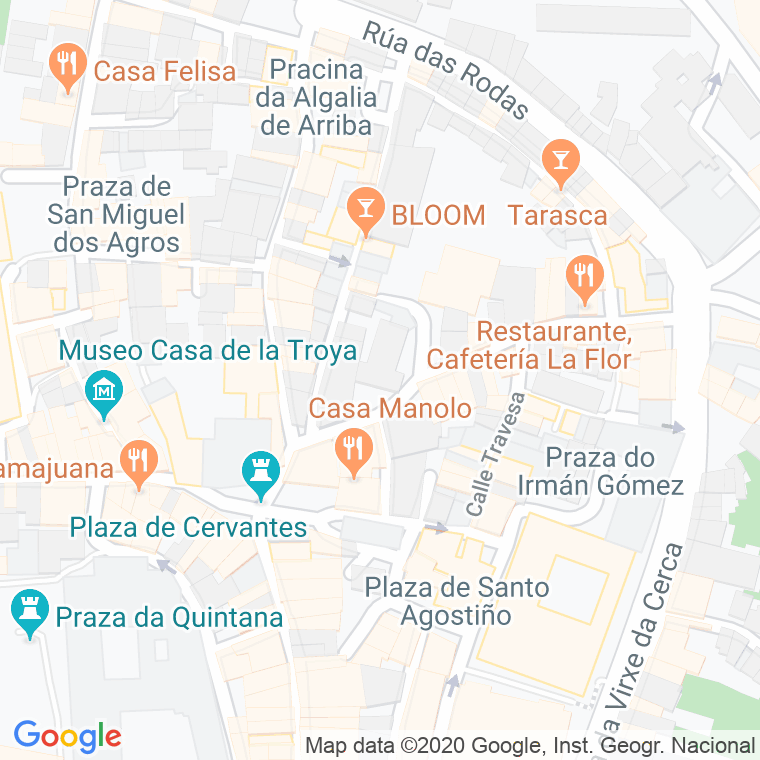 Código Postal calle Animas, Das, ruela en Santiago de Compostela