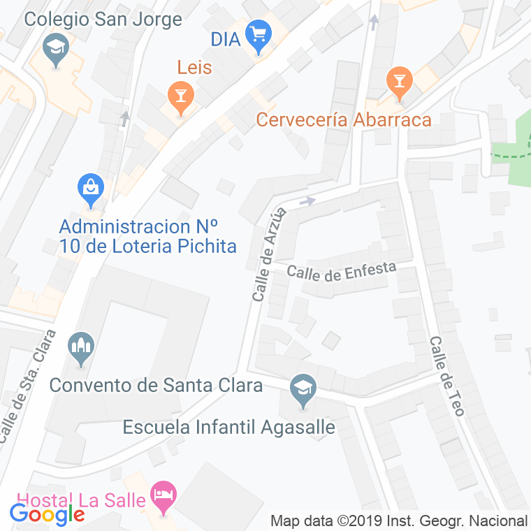 Código Postal calle Arzua en Santiago de Compostela