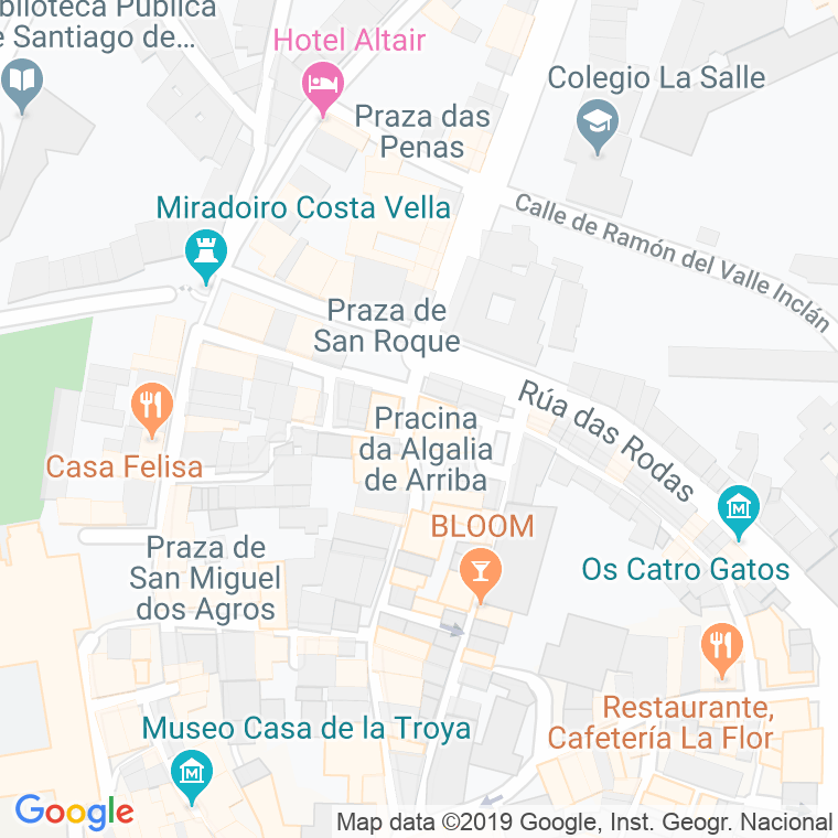 Código Postal calle Atalaia en Santiago de Compostela