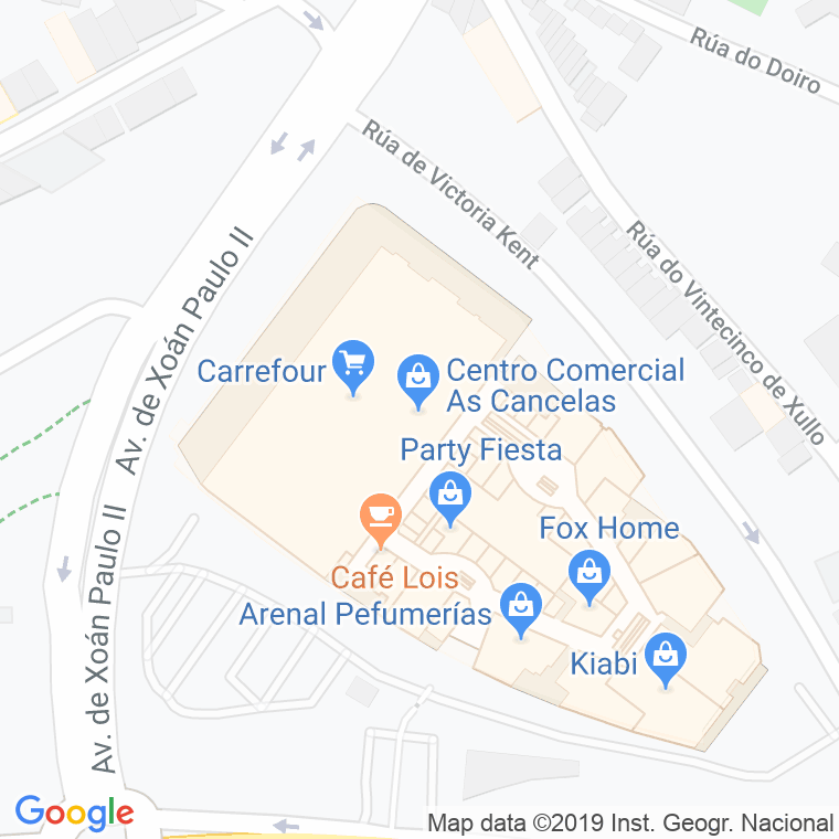 Código Postal calle Cancelas en Santiago de Compostela