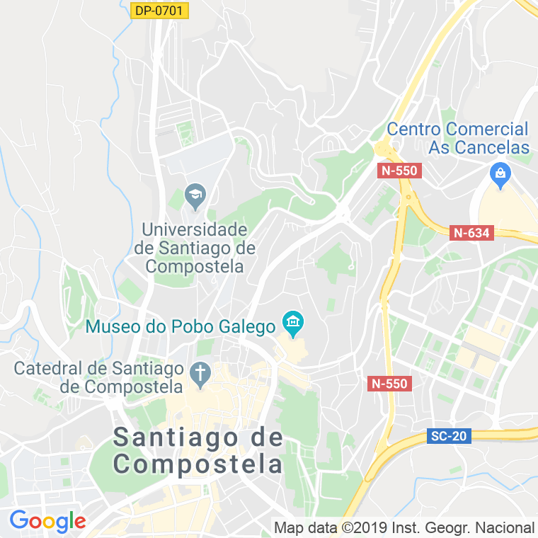 Código Postal calle Carballo (Escalinata De) en Santiago de Compostela