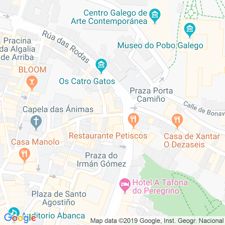 Código Postal calle Casas Reais en Santiago de Compostela