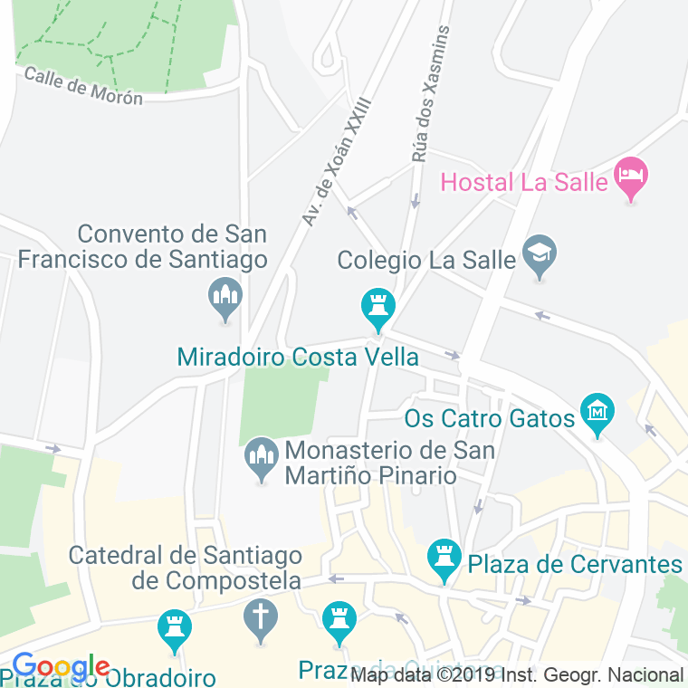 Código Postal calle Costa Vella en Santiago de Compostela