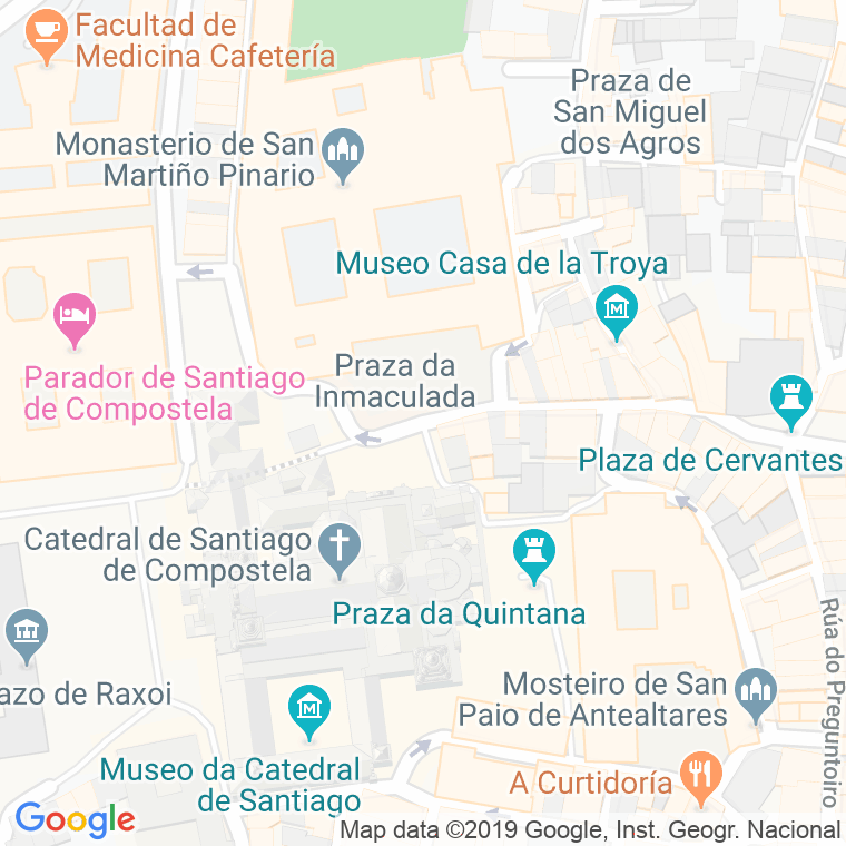 Código Postal calle Inmaculada, Da, praza en Santiago de Compostela
