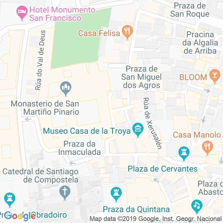 Código Postal calle Moeda Vella en Santiago de Compostela