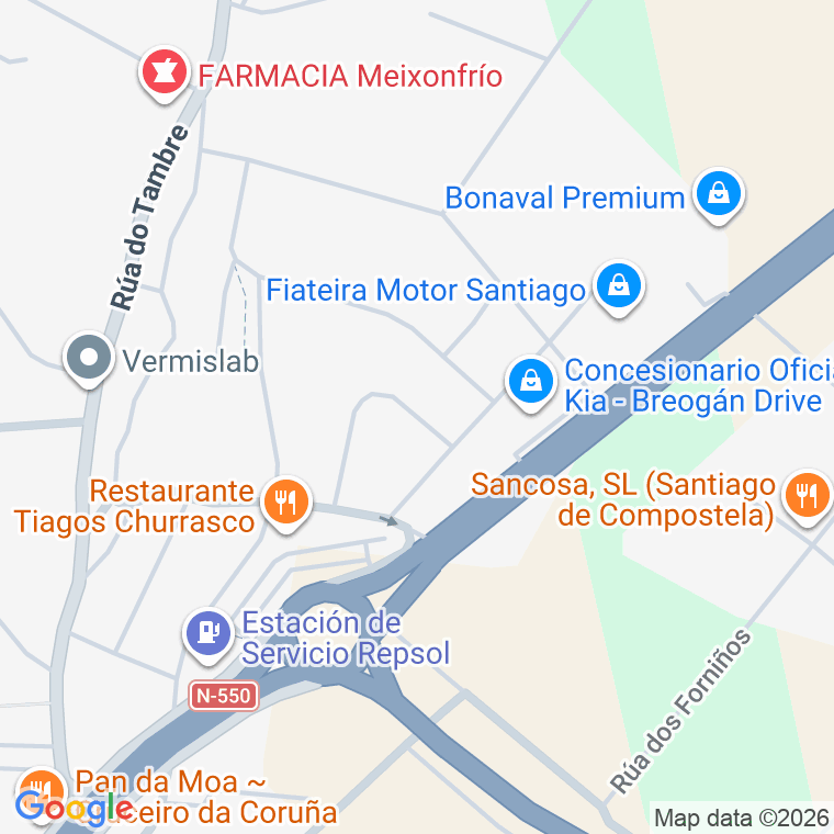 Código postal de Rua Maria Mariño (de) en Santiago de Compostela