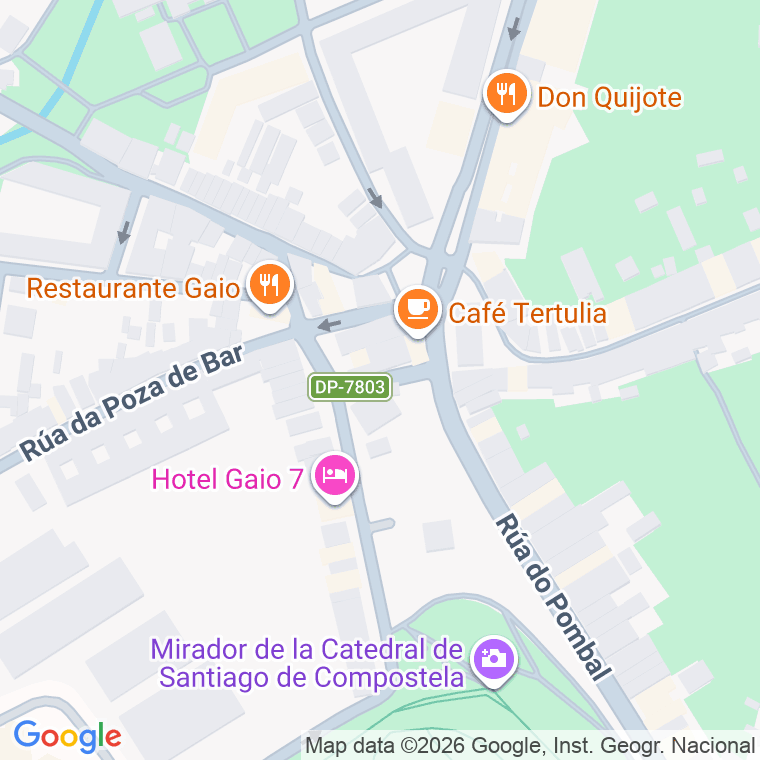 Código postal de Trva Cruceiro Do Gaio (do) en Santiago de Compostela