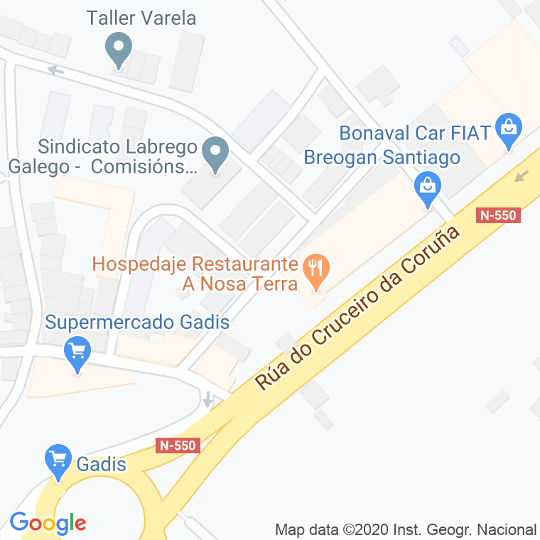 Código Postal calle Pozas, Das en Santiago de Compostela