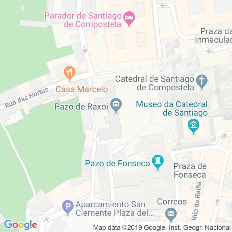 Código Postal calle Raxoi en Santiago de Compostela