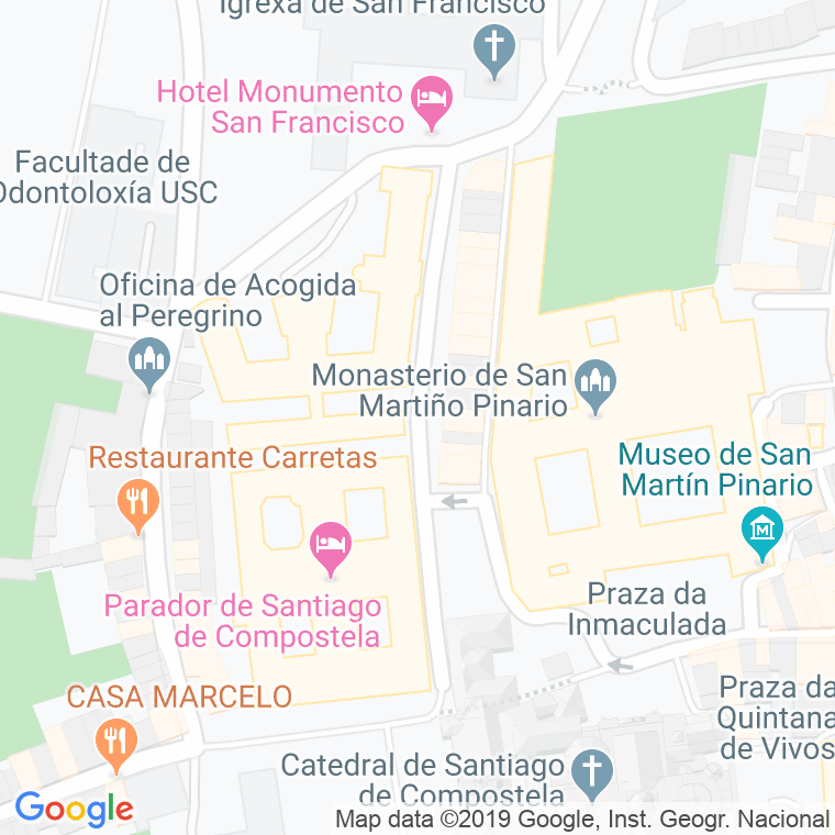 Código Postal calle San Francisco en Santiago de Compostela