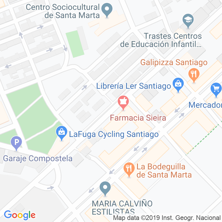 Código Postal calle Choupana en Santiago de Compostela