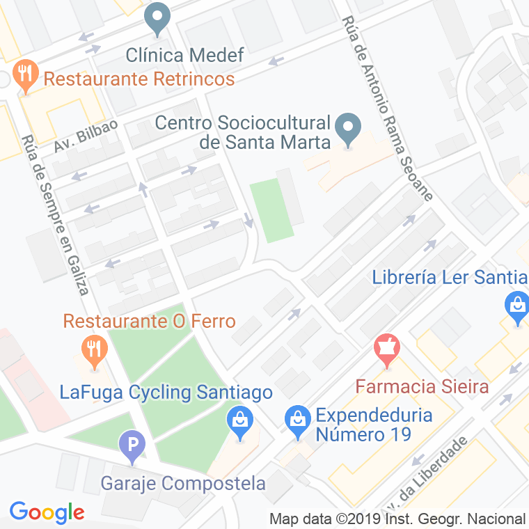 Código Postal calle Escultor Ferreiro en Santiago de Compostela