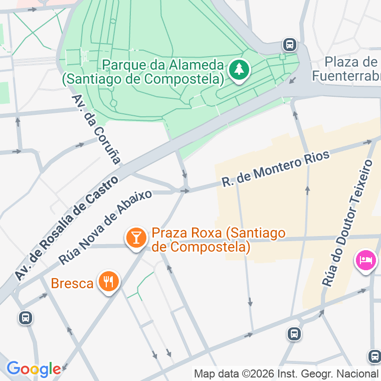 Código postal de Montero Rios en Santiago de Compostela