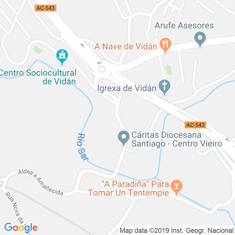 Código Postal calle Ponte Vella en Santiago de Compostela