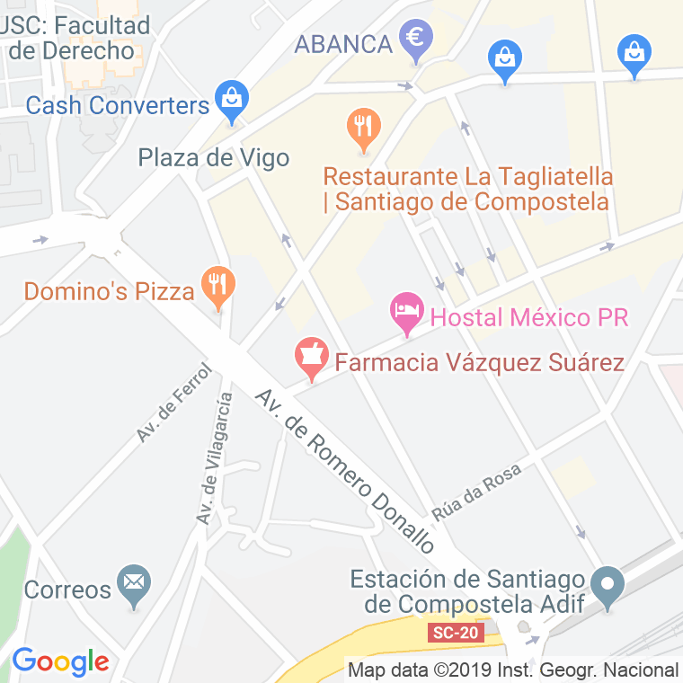 Código Postal calle Santiago De Chile en Santiago de Compostela