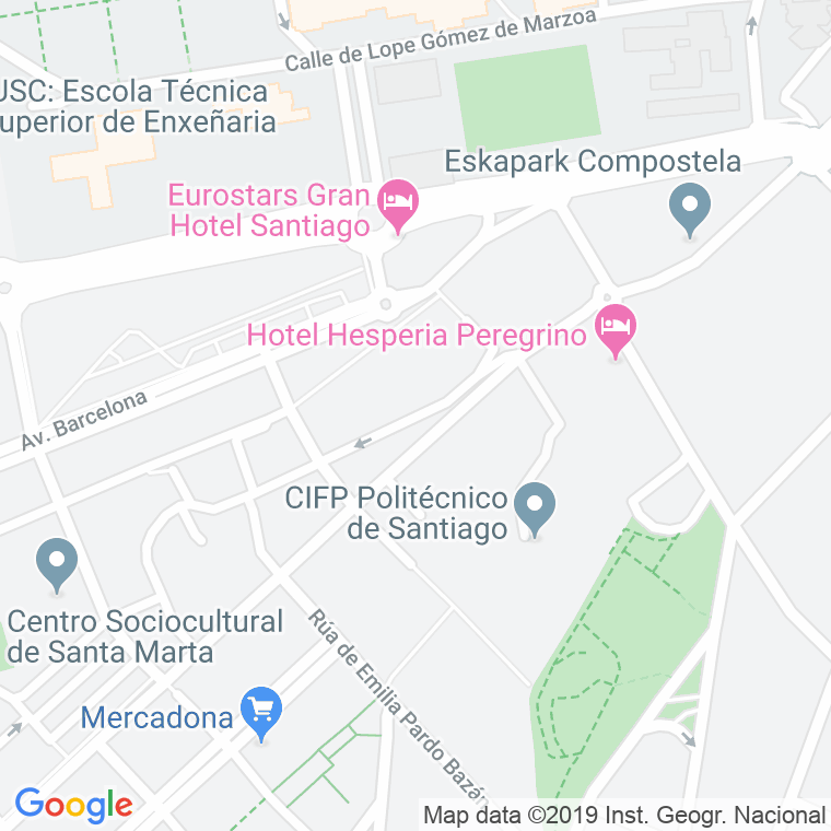 Código Postal calle Tras Espiñeira en Santiago de Compostela