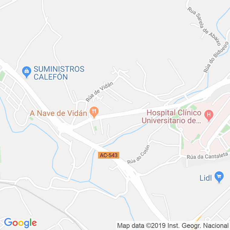 Código Postal calle Victoria Miguez, avenida en Santiago de Compostela