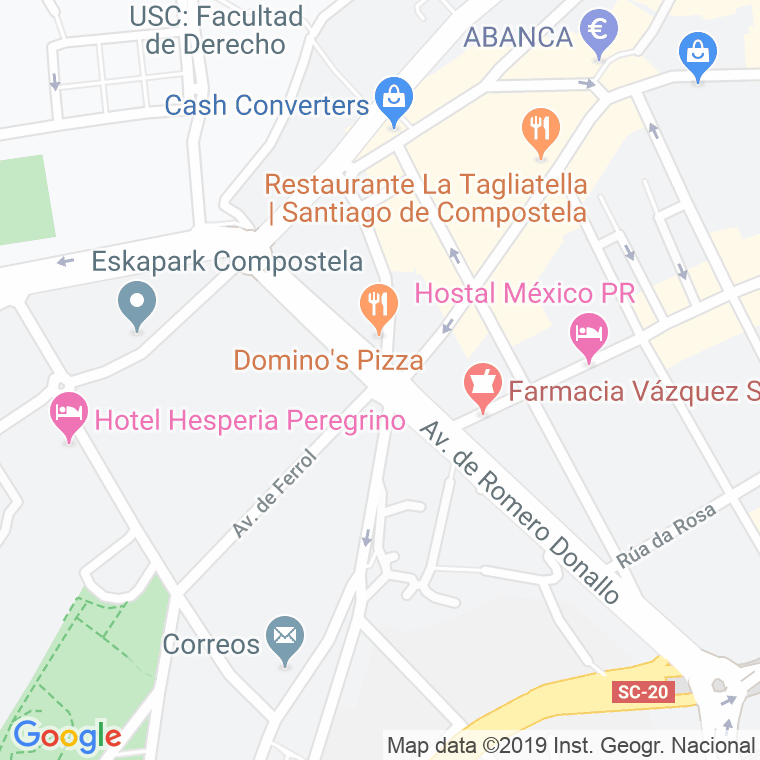 Código Postal calle Vilagarcia, avenida en Santiago de Compostela