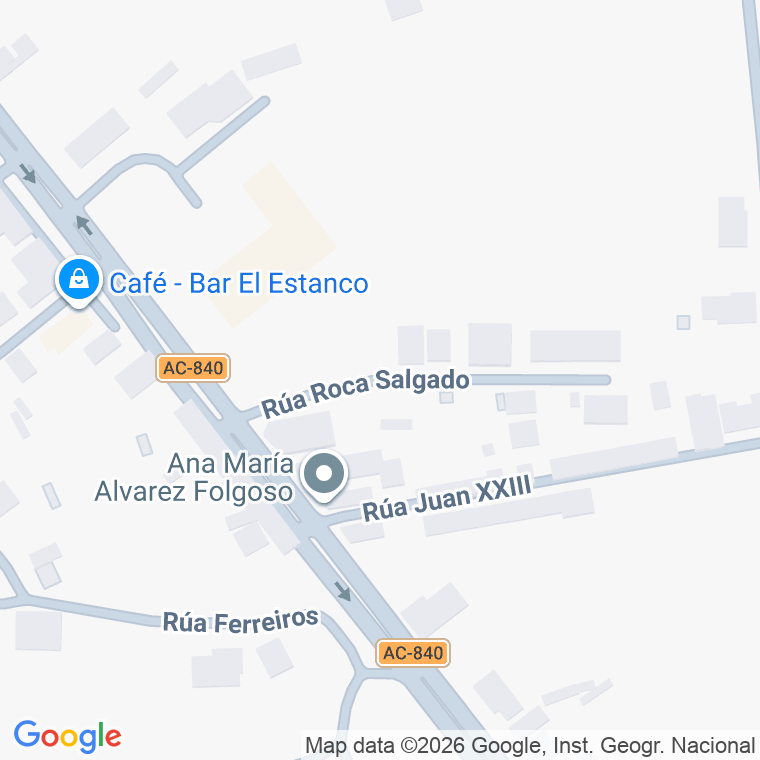 Código postal de Rua Roca Salgado en Priorada
