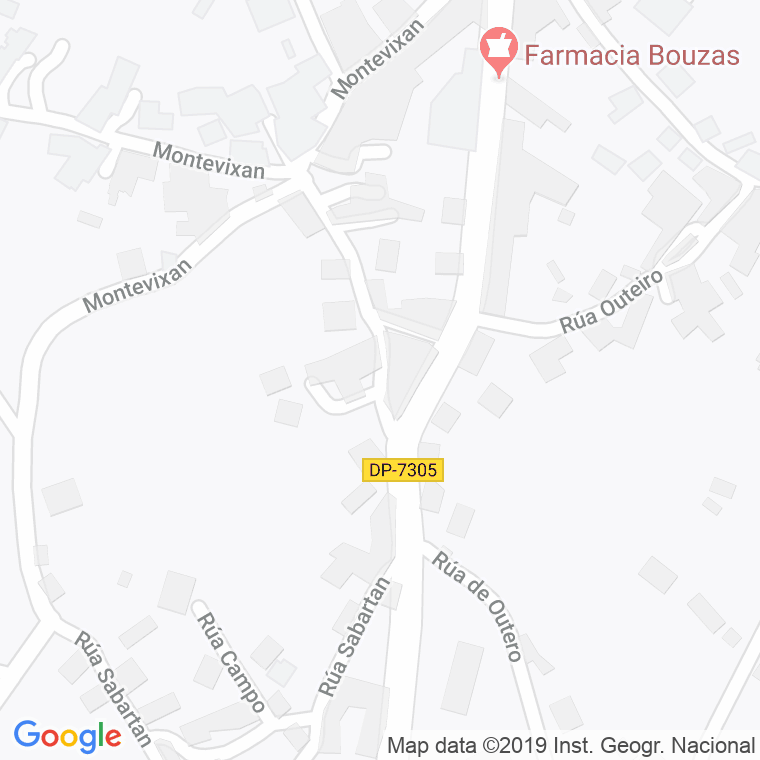Código postal de Pedriñas (carreira) en Coruña