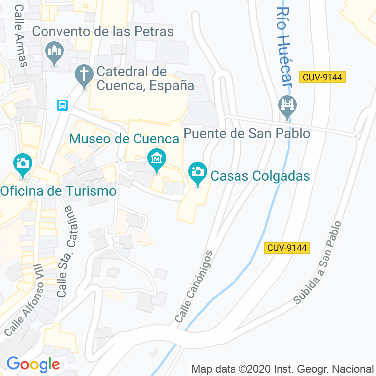 Código Postal calle Canonigos en Cuenca