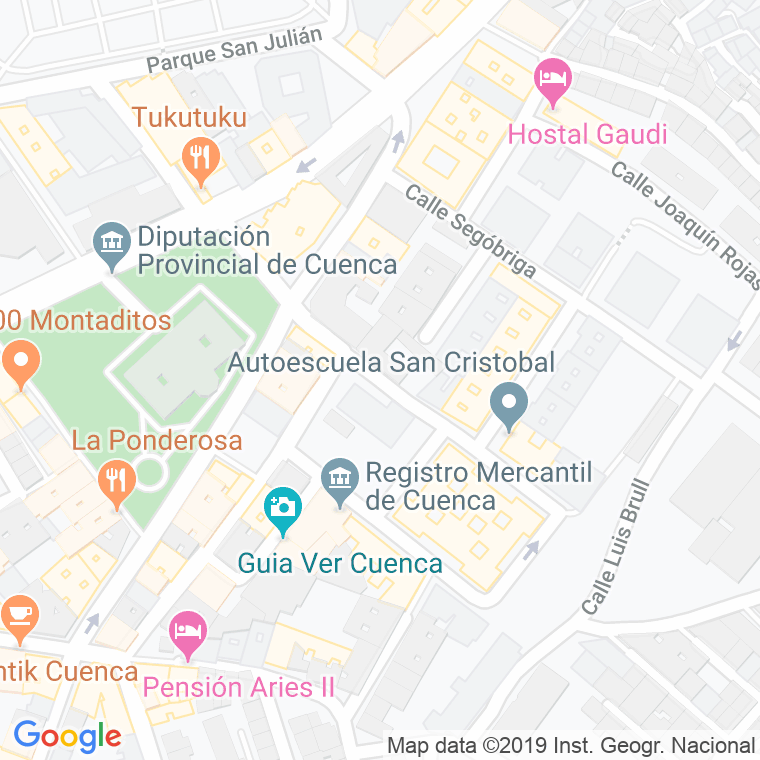 Código Postal calle General Fanjul   (Impares Del 1 Al Final)  (Pares Del 2 Al Final) en Cuenca
