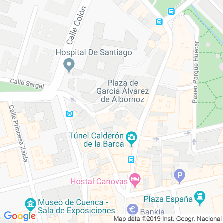 Código Postal calle Garcia Alvarez De Albornoz, plaza en Cuenca