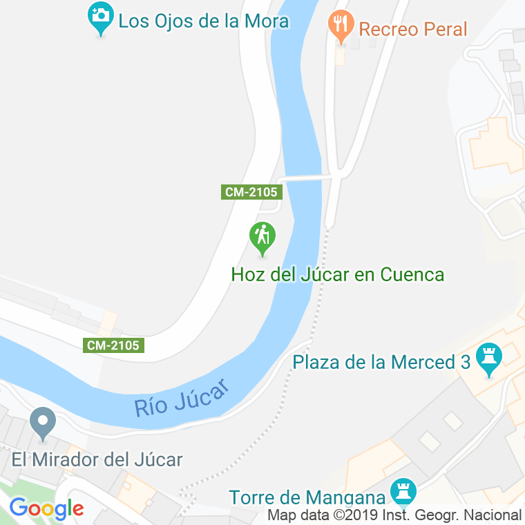 Código Postal calle Jucar, Del, paseo en Cuenca