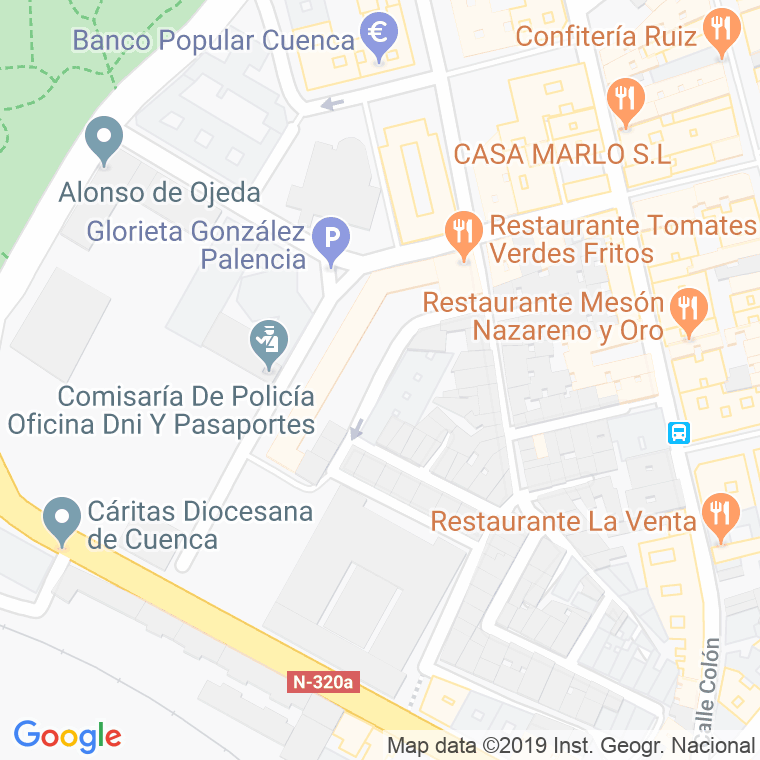 Código Postal calle Ramiro De Maeztu en Cuenca