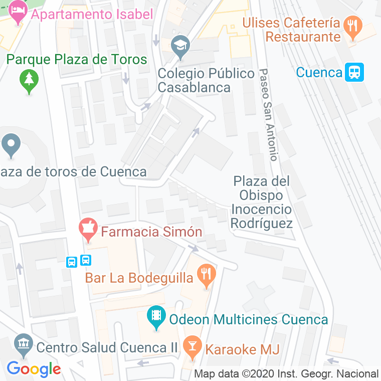 Código Postal calle Angel Del Campo Cerdan en Cuenca