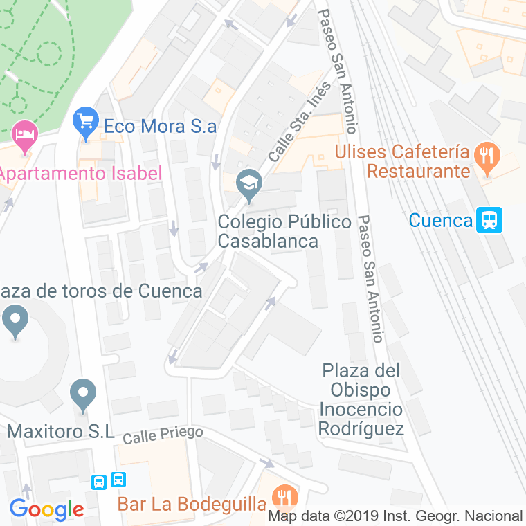 Código Postal calle Casa Blanca en Cuenca