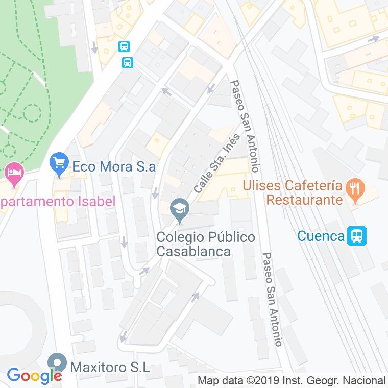 Código Postal calle Santa Ines en Cuenca