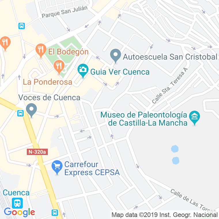 Código Postal calle Cerro Molina, subida en Cuenca