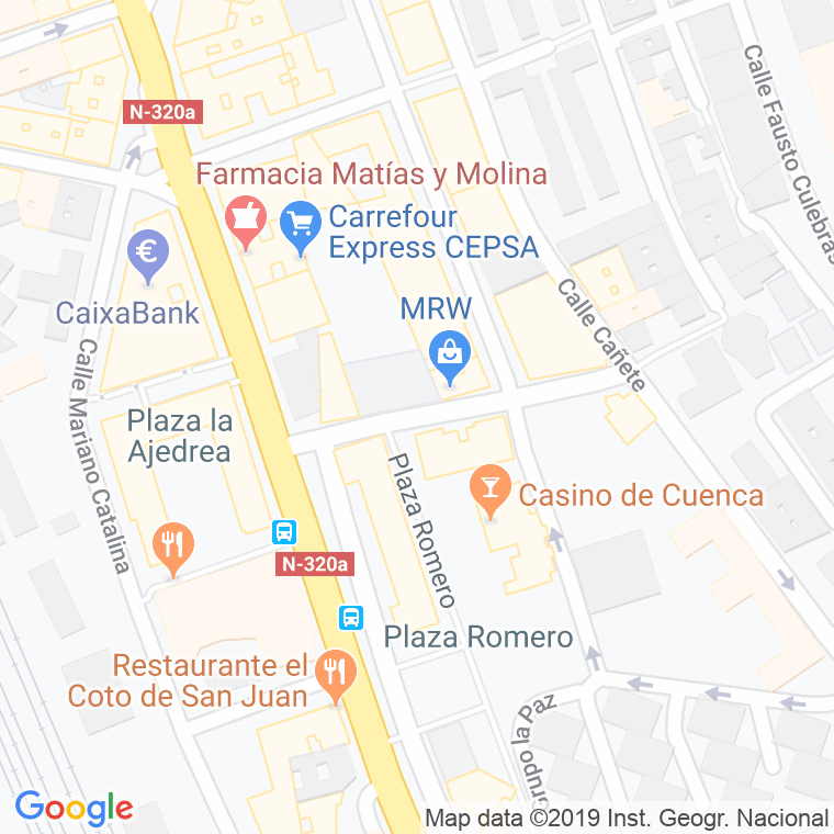 Código Postal calle Julio Larrañaga en Cuenca