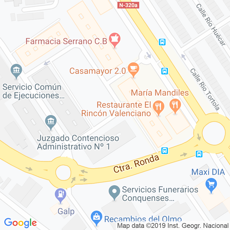 Código Postal calle Pio Baroja en Cuenca