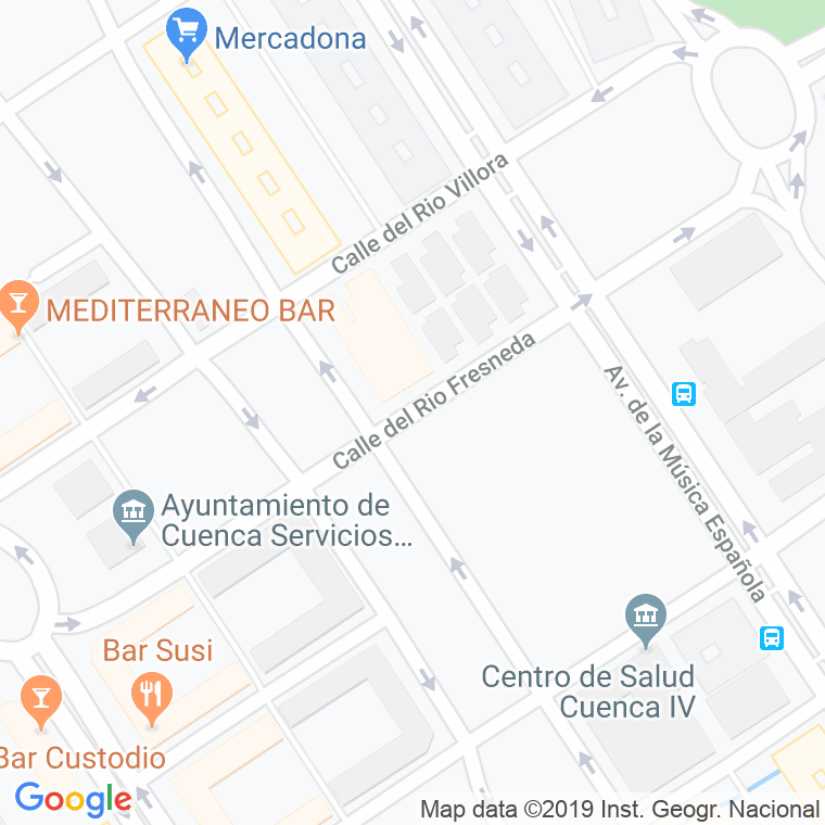 Código Postal calle Rio Fresneda en Cuenca