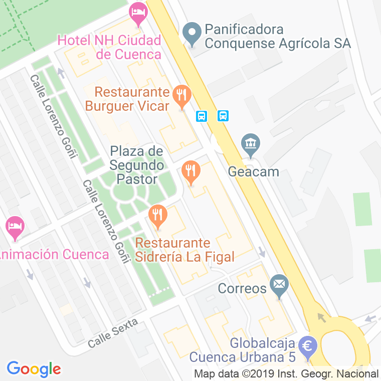 Código Postal calle Rios, De Los, plaza en Cuenca
