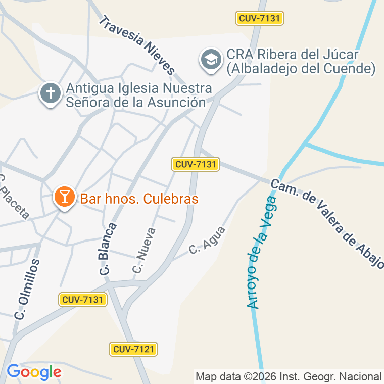 Código postal de Calle Carretera en Albaladejo del Cuende