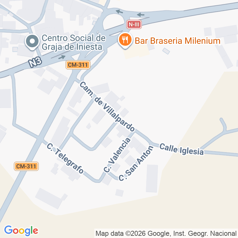 Código postal de Cmno Villalpardo en Graja de Iniesta