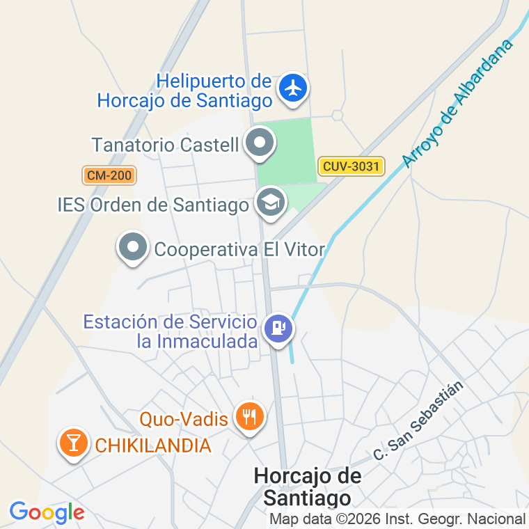 Código postal de Paseo Angela Rosa de Silva en Horcajo de Santiago