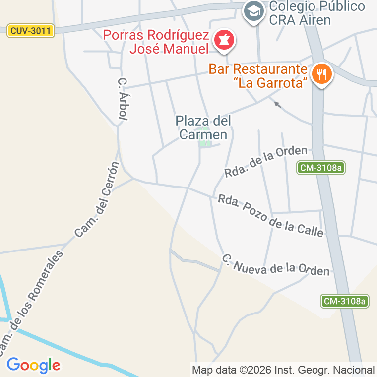 Código postal de Ronda Pozo de la Calle en Hinojosos (los)